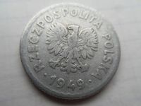 Лот: 9915090. Фото: 2. Польша 1 злотый 1949. Монеты