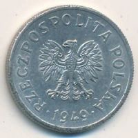 Лот: 8869048. Фото: 2. 50 грошей 1949 года Польша. Алюминий... Монеты
