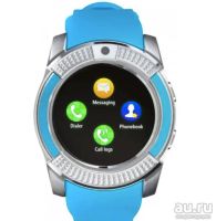 Лот: 15575565. Фото: 21. Умные часы Smart Watch V8 голубые...