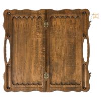 Лот: 14852711. Фото: 2. Нарды резные "Орел" с ручкой 60х60... Спортивные товары