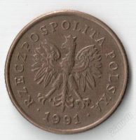 Лот: 2431203. Фото: 2. 5 грошей (groszy) 1991 года. Монеты