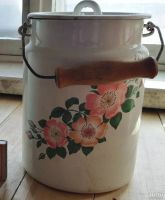 Лот: 13606171. Фото: 2. Бидон металлический эмалированный... Для дачи, дома, огорода, бани, парка