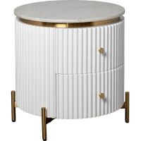 Лот: 21381267. Фото: 2. Тумбочка 2 ящика с мраморной столешницей... Хранение вещей