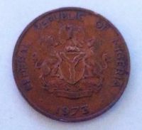 Лот: 25582571. Фото: 2. Нигерия 1 кобо 1973 первый год... Монеты