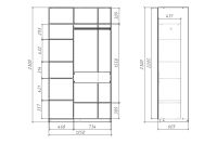 Лот: 23656615. Фото: 6. Шкаф-купе 2-дверный Hoff Slim