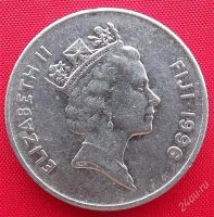 Лот: 2555272. Фото: 2. (№2088) 20 центов 1996 (Фиджи). Монеты