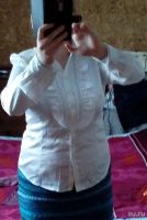 Лот: 12795711. Фото: 2. Белая блуза. Женская одежда