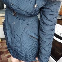 Лот: 3800900. Фото: 5. Длинный пуховик с капюшоном с...