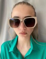 Лот: 25272845. Фото: 2. Очки солнцезащитные женские бежевые. Аксессуары
