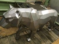 Лот: 25855461. Фото: 3. Скульптура тигра из нержавеющей... Коллекционирование, моделизм
