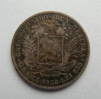 Лот: 1761352. Фото: 2. Венесуэла 1 боливар 1936 г.,серебро... Монеты