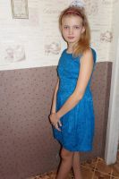 Лот: 8037028. Фото: 4. платье синее на 10-11 лет, нарядное... Красноярск