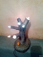 Лот: 16294505. Фото: 2. Лампа ночник дерево. Скульптура, резьба