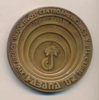 Лот: 14023917. Фото: 2. СССР Медаль 1982 Медаль XIV Центрально-Американские... Значки, медали, жетоны