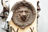 Лот: 7144950. Фото: 2. Дверной молоток "Лев" чугунный. Предметы интерьера