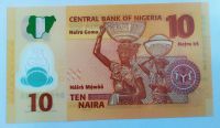 Лот: 20520114. Фото: 2. Нигерия 10 найра 2015 ПРЕСС пластик. Банкноты