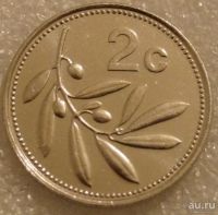 Лот: 8603234. Фото: 2. 2 цента 2004 Мальта веточка. Монеты