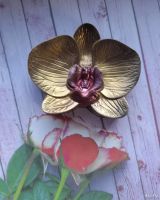 Лот: 15499187. Фото: 2. Сувенирный шоколад Цветы (орхидея... 23 февраля и 8 марта