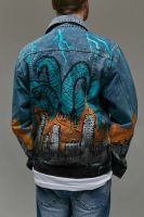 Лот: 15316421. Фото: 3. Джинсовая куртка. 6017. Одежда, обувь, галантерея