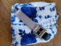 Лот: 25523897. Фото: 4. Белое платье с большими синими... Красноярск