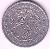 Лот: 11860136. Фото: 2. Великобритания полкроны серебро... Монеты