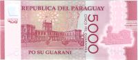 Лот: 21630501. Фото: 2. 5000 гуарани 2022 год. Парагвай... Банкноты