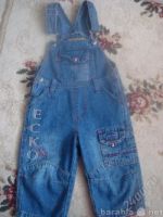Лот: 1009026. Фото: 2. Детский джинсовый комбинезон,рост... Одежда и аксессуары