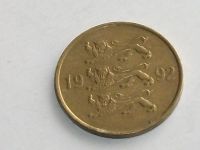 Лот: 9489226. Фото: 9. Монета 20 сенти Эстония 1992 львы...