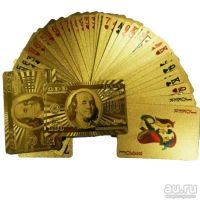Лот: 8908135. Фото: 2. золотые игральные карты. отличный... Сувениры, подарки