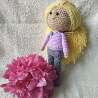 Лот: 19276601. Фото: 2. Кукла вязаная. Блондинка. Ручная работа