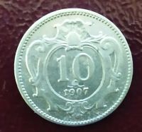 Лот: 19501275. Фото: 2. Австрия (Австро-Венгрия) 10 геллер... Монеты