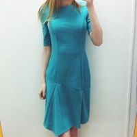 Лот: 7049964. Фото: 2. Повседневное короткое бирюзовое... Женская одежда