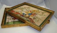 Лот: 17273066. Фото: 5. Картины дуплекс старинные Цветы...