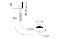 Лот: 24663220. Фото: 2. Слив-перелив Hoff Infinity Square... Сантехника, водопровод