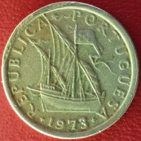 Лот: 7081353. Фото: 2. Португалия 2/5 эскудо 1973 год. Монеты