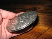 Лот: 6143730. Фото: 4. Пудреница серебро 800 пр вензель... Красноярск