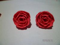 Лот: 2852581. Фото: 2. Серьги "Пионы" №1. Ручная работа