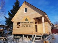 Лот: 16972969. Фото: 3. Дом 6х8 из бруса 150х180 на свайном... Строительство и ремонт