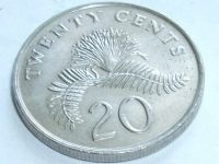 Лот: 7761913. Фото: 6. Монета 20 цент Сингапур 1986 герб...
