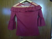 Лот: 20977885. Фото: 2. Блузка нарядная бордовая, р-р... Женская одежда