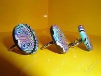 Лот: 298424. Фото: 2. Изделия из полимерной глины кольца... Ювелирные изделия, бижутерия, часы