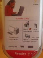 Лот: 248985. Фото: 3. Кабель FireWire Belkin IEEE 1394. Компьютеры, оргтехника, канцтовары
