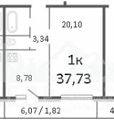 Лот: 15209239. Фото: 2. Продается однокомнатная квартира... Продажа