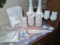 Лот: 3937274. Фото: 4. набор свадебных аксессуаров-бокалы...