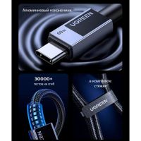 Лот: 25529840. Фото: 5. Кабель UGREEN L524 (55775) USB-C...