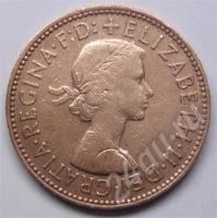 Лот: 201710. Фото: 2. Великобритания. 1/2 пенни 1959г... Монеты