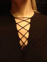 Лот: 6501399. Фото: 3. Кофточка Trussardi со шнуровкой. Одежда, обувь, галантерея