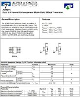 Лот: 12477405. Фото: 2. транзистор FET AO4816, 30V, 8... Радиодетали  (электронные компоненты)