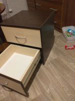 Лот: 11594186. Фото: 2. Тумбочка прикроватная венге дуб... Хранение вещей