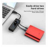 Лот: 21573707. Фото: 4. USB-хаб черный (концентратор... Красноярск
